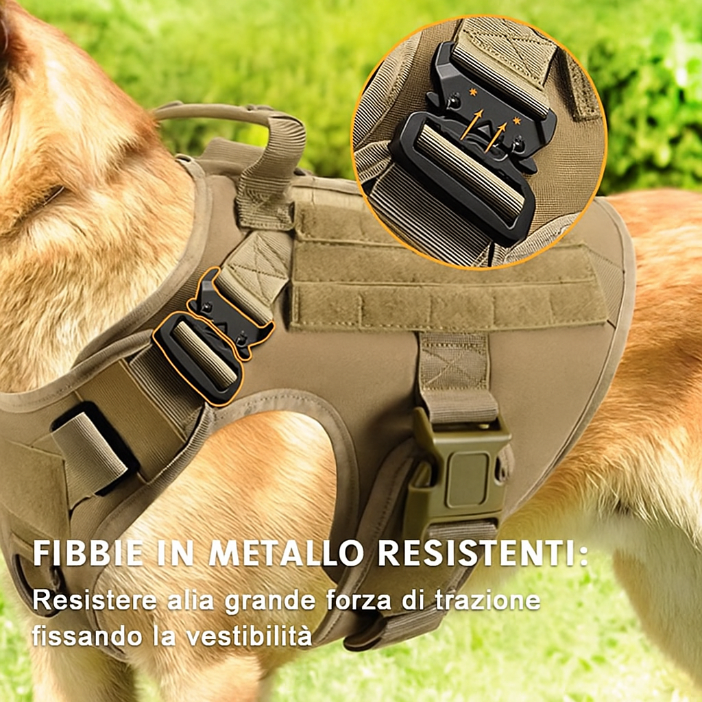 TactiPaw – Pettorina Tattica Professionale per Cani Attivi