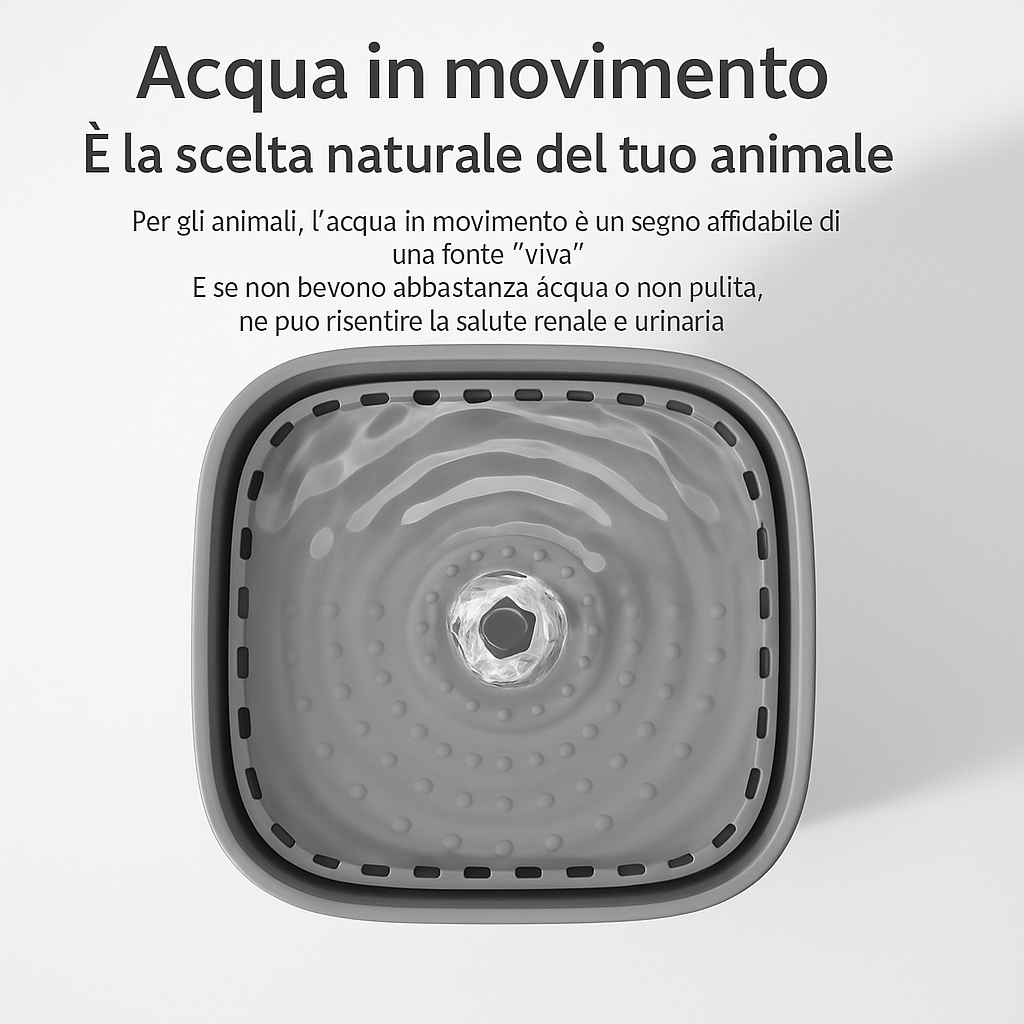Fontanella Elettrica per Gatti 3L – Silenziosa e con Filtro a Ricircolo