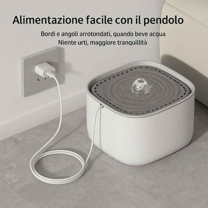 Fontanella Elettrica per Gatti 3L – Silenziosa e con Filtro a Ricircolo
