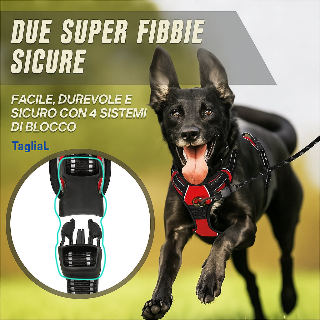 ControlVest – Pettorina No-Pull Riflettente con Maniglia di Controllo