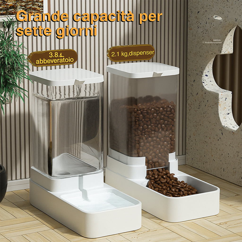 AquaFeeder Duo – Dispenser Automatico Cibo e Acqua per Gatti e Cani