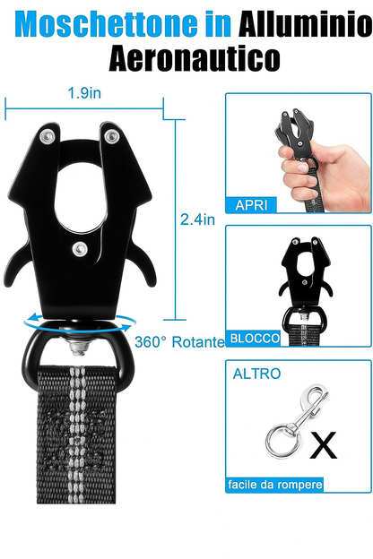 BungeeGuard – Guinzaglio Ammortizzante Riflettente per Cani Attivi