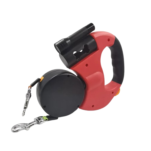 TwinLite – Guinzaglio Retrattile Doppio con Luci per Cani e Gatti