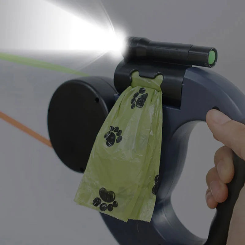 TwinLite – Guinzaglio Retrattile Doppio con Luci per Cani e Gatti