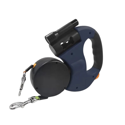 TwinLite – Guinzaglio Retrattile Doppio con Luci per Cani e Gatti